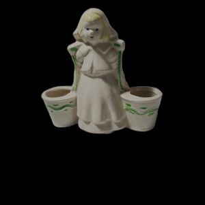 Vintage Ceramic Dutch/German Milkmaid Planter or Decoration